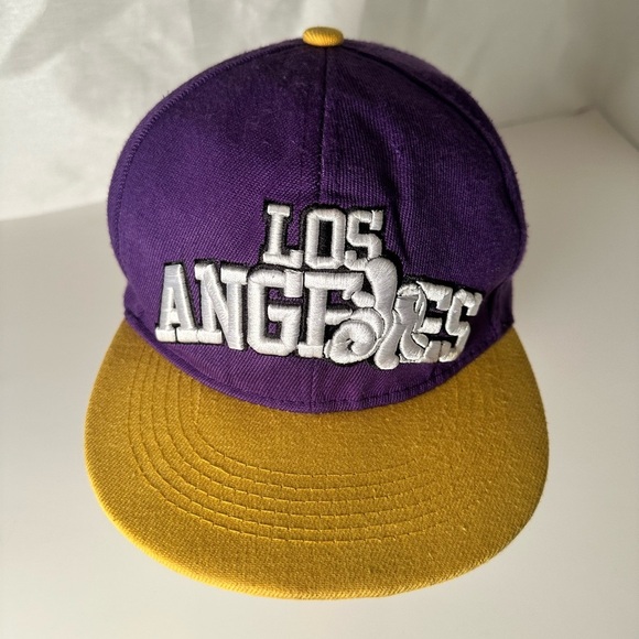 Vintage Los Angeles Laker Snap Back  Ball Cap Hat Baseball Cap - Picture 2 of 5